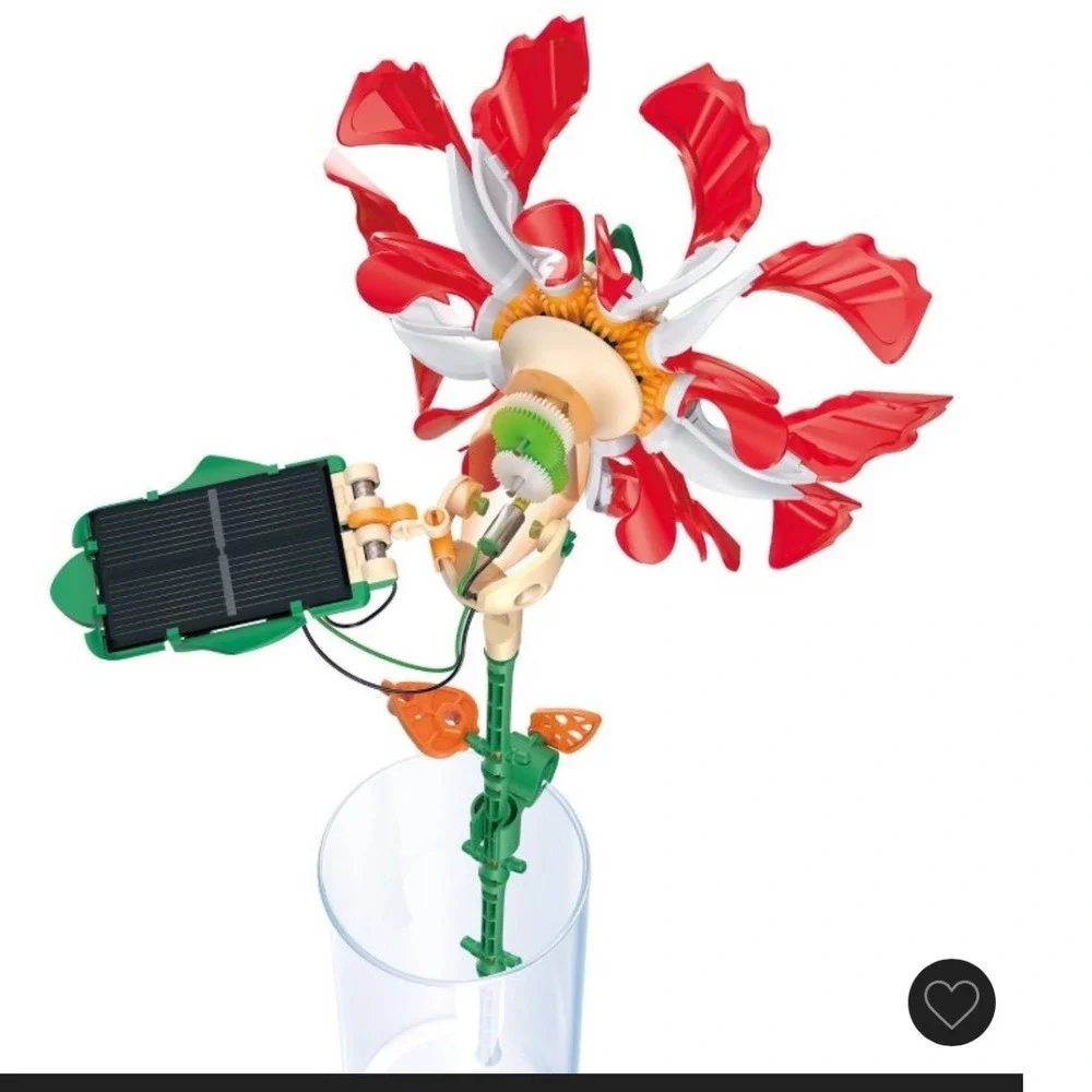 Thames & Kosmos SolarFlower Ruby Ripple STEM Robotic Solar Powered Flower Kit